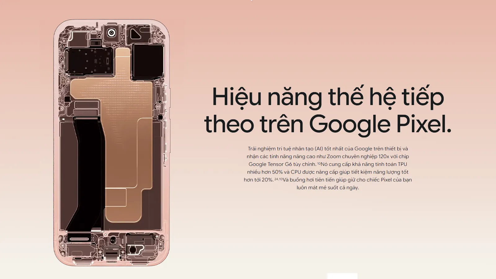 Tensor G6 và hệ thống buồng hơi mới giúp Google Pixel 11 Pro xử lý các tác vụ AI và duy trì hiệu năng ổn định hơn.