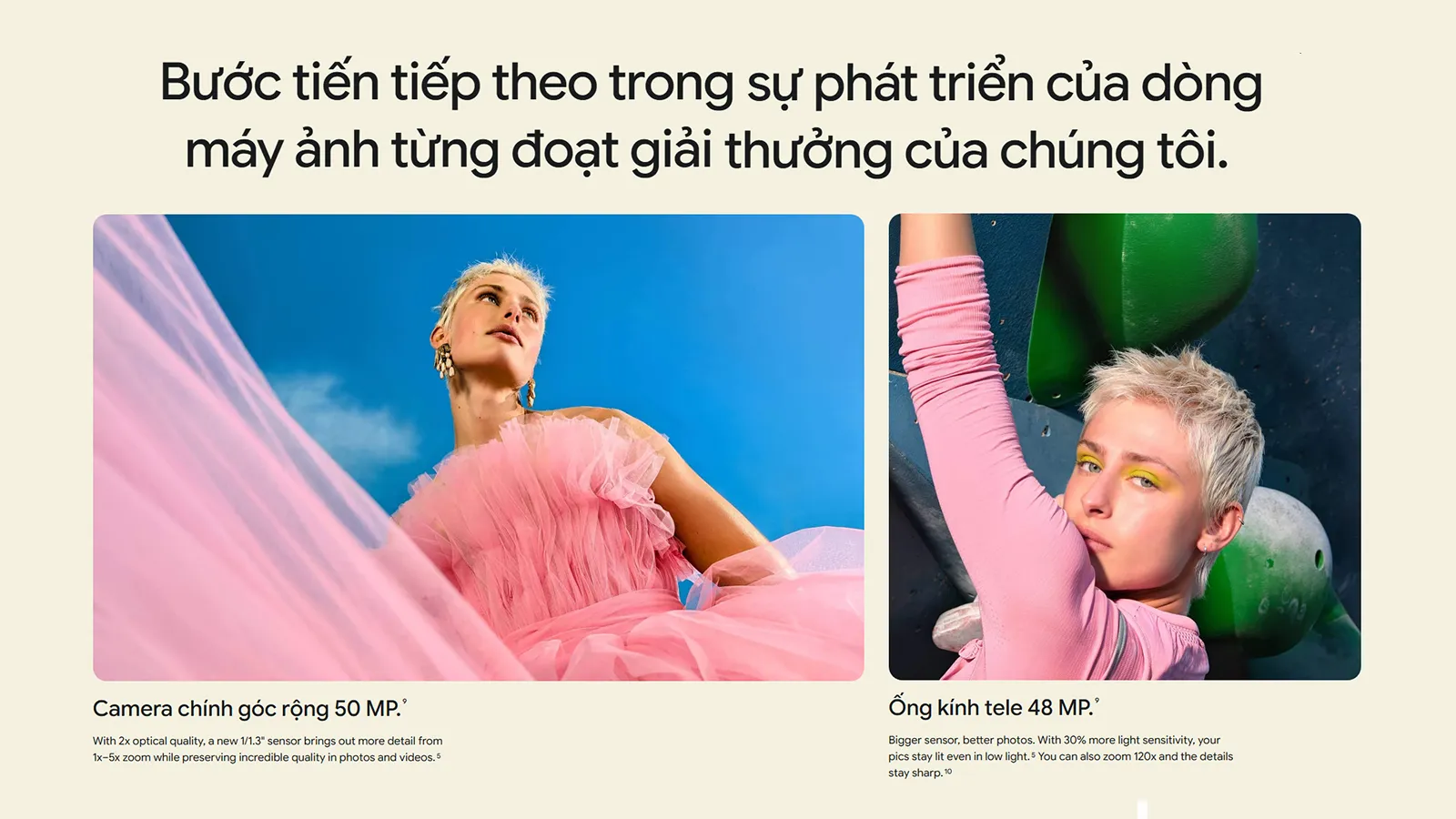 Hệ thống camera Google Pixel 11 Pro XL gồm camera chính 50MP và telephoto 48MP với cảm biến lớn hơn