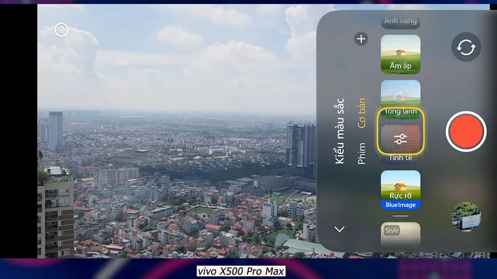 Đánh giá camera vivo X500 Pro Max: ZEISS APO 200MP có gì nổi bật? 8 Dễ dàng chỉnh sửa màu sắc khi quay video bằng vivo X500 Pro Max